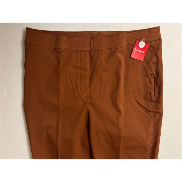 Spanx 20365T Sz XLT On the Go Slim Straight Ankle Pant Rust Bronze Glow - Picture 9 of 13
